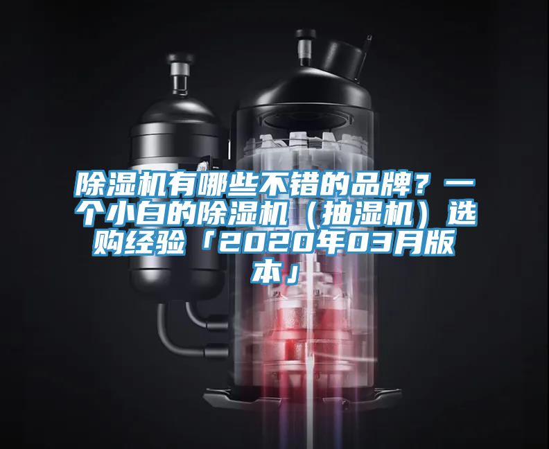 除濕機有哪些不錯的品牌？一個小白的除濕機（抽濕機）選購經(jīng)驗「2020年03月版本」